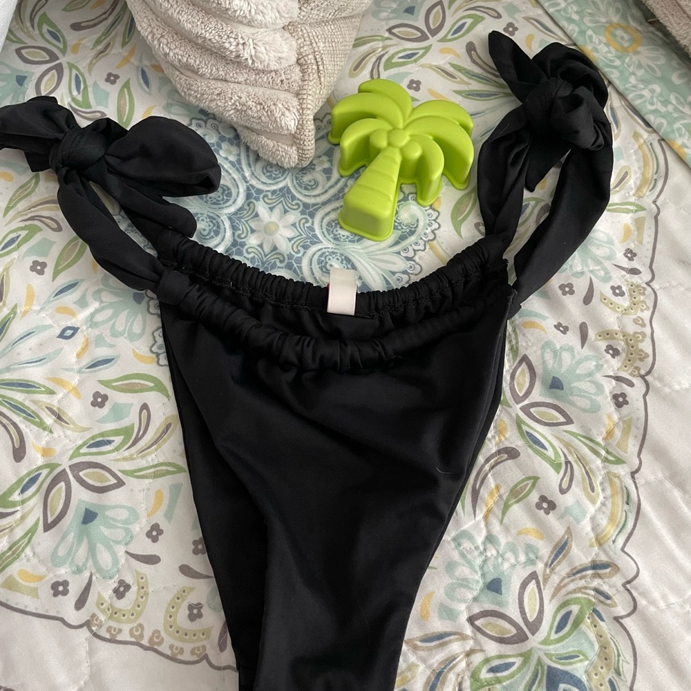 Victoria's Secret Black Gathered bikini bottoms